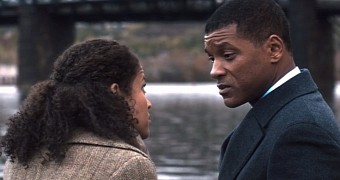 Will Smith as Nigerian immigrant Dr.  Bennet Omalu in “Concussion”