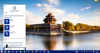The first implementation of Cortana in Windows 10