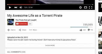Pirate can avoid going to jail by getting 200K YouTube views