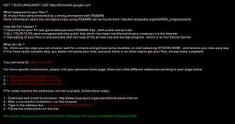 CryptXXX 2.0 ransom note/screen locker
