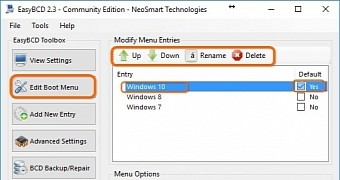 Manage your boot menu with Visual BCD Editor