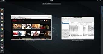 The GNOME 3.22 Desktop logged in as the ordinary user live
