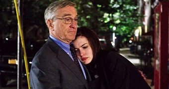 Robert De Niro and Anne Hathaway in a still photo from the upcoming movie “The Intern”