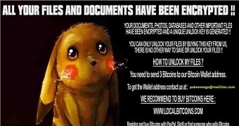 DetoxCrypto: Pokemon-themed ransom note