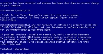 BSOD generated by the screensaver