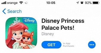 One of the Disney apps published in the App Store