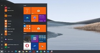 Windows 10 version 1909 Start menu