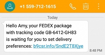 Fake FedEx message