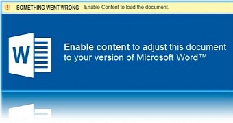 One of the malicious RTF files asking users to "Enable Content"