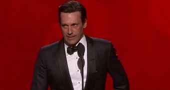 Jon Hamm is surprised to win Outstanding Lead Actor, Drama at the Emmys 2015, after being nominated 8 times