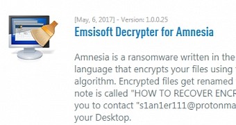 Emsisoft Releases Free Decryption Tool for Amnesia Ransomware