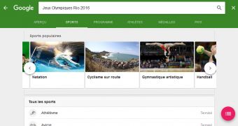 The Google Rio 2016 widget