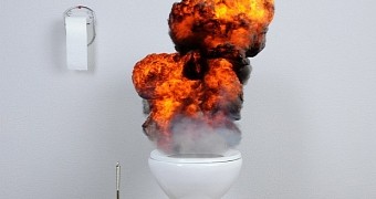 It sometimes happens that toilets explode