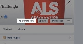 Facebook Donate Now button on desktops