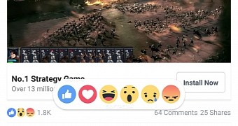 Facebook's new emoji reactions