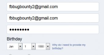 Attacker creates new Facebook account with victim email address