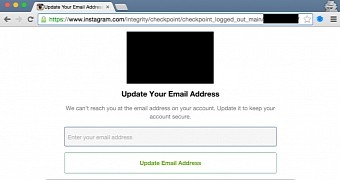 Verifying an Instagram account by updating email address