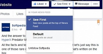 You can now prioritize favorite Facebook pages and user accounts
