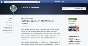 Facebook Messenger job post