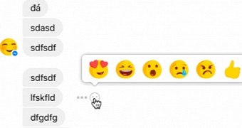 Reaction emojis in Facebook Messenger