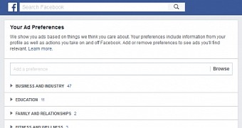 Facebook's new Ad Preferences section