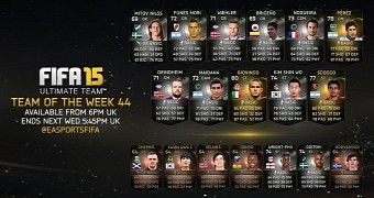 FIFA 15 also has a regular Team of the Week for Ultimate Team