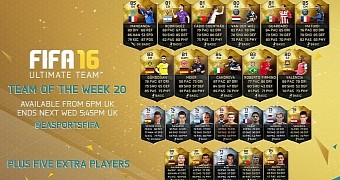 Roberto Firmino leads the new FIFA 16 Team of the Week
