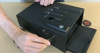 Opening a biometrics safe with a paperclip