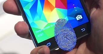 Fingerprint scanner on the Samsung Galaxy S5