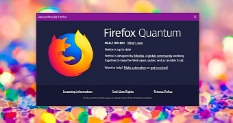 The new version of Firefox on Windows