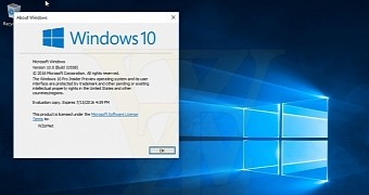 Windows 10 build 10558 desktop