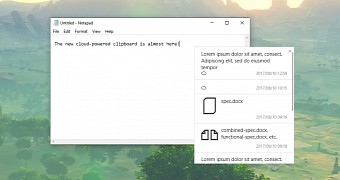 Cloud Clipboard displays a list of items in the cloud