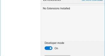 Microsoft Edge extension support in the new build