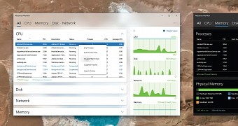 Resource Monitor concept with Fluent Design
