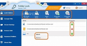 Set a master password in Folder Lock