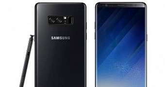 Render showing the upcoming Galaxy Note 8