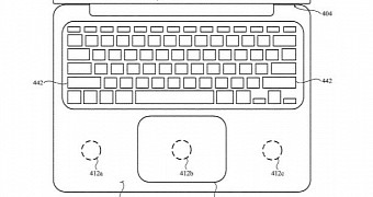 MacBook patent drawing with multiple charging points