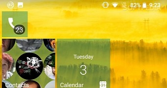 Live tiles powered by the Android launcher