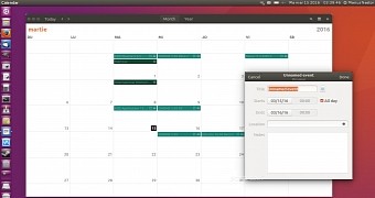 GNOME Calendar in Ubuntu 16.04 LTS