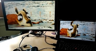 GNOME Screencaster app streaming to a Miracast device
