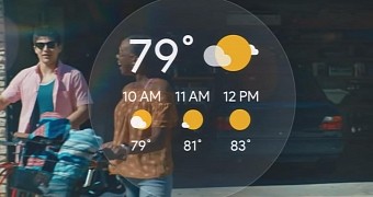 The Weather tile on Wear OS