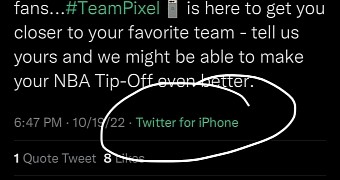 The tweet posted by the Pixel team