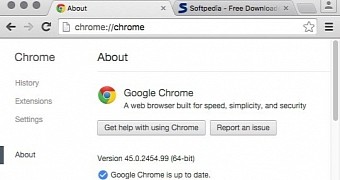 Google Chrome 45.0.2454.99