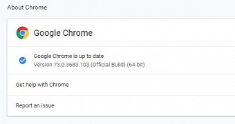 The new Google Chrome version on Windows 10
