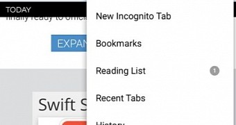 Google Chrome on iOS with Reading List