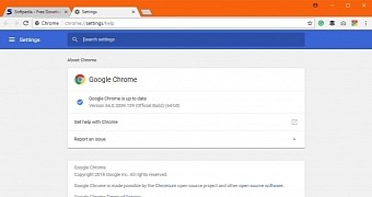 The latest version of Google Chrome on Windows 10 April 2018 Update