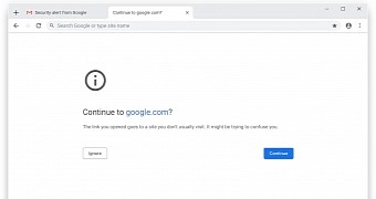 Confusing URL warning in Google Chrome