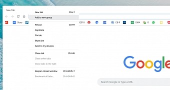 Tab grouping in Google Chrome