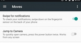 Fingerprint gesture for opening notifications