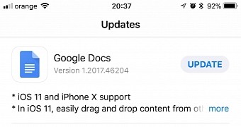 Google updates in the App Store